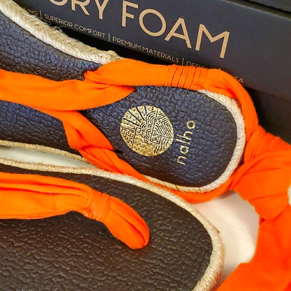 NIB Nalho Yoga Mat Ankle Espadrilles Karabi Orange - Picture 3 of 12